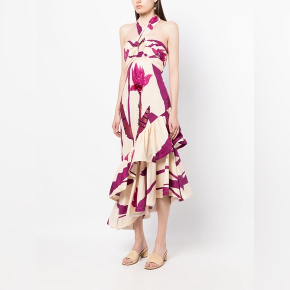 Johanna Ortiz $1,995 CARELESS FLORAL ANKLE dress - Picture 4 of 13